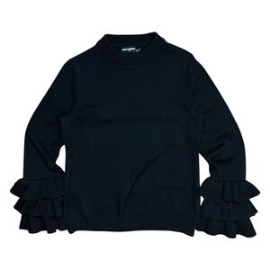 Karl Lagerfeld Ruffle Sleeve Knit Sweater - M